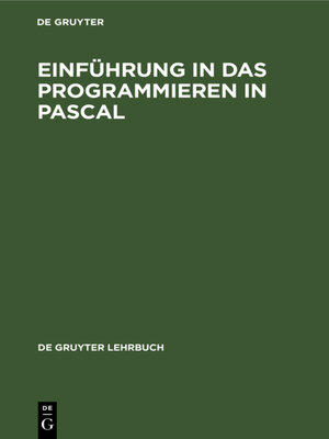 cover image of Einführung in das Programmieren in PASCAL